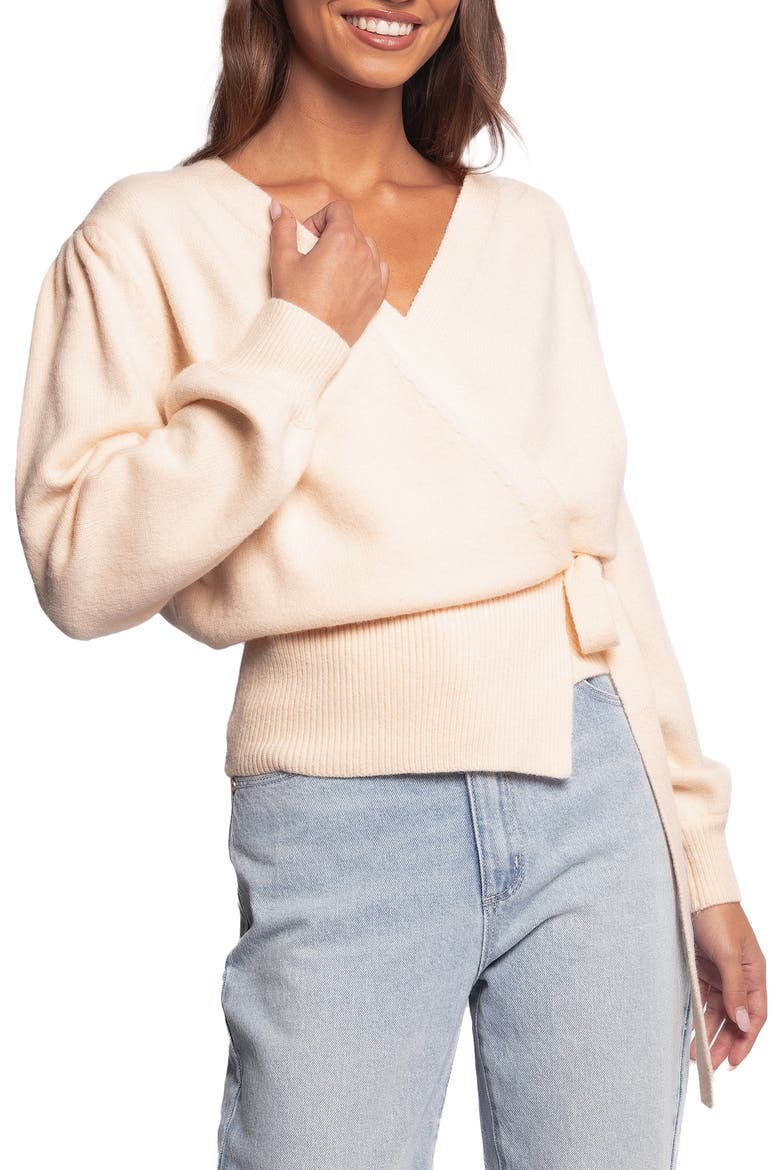 Abbey Wrap Cardigan, Main, color, CREAM