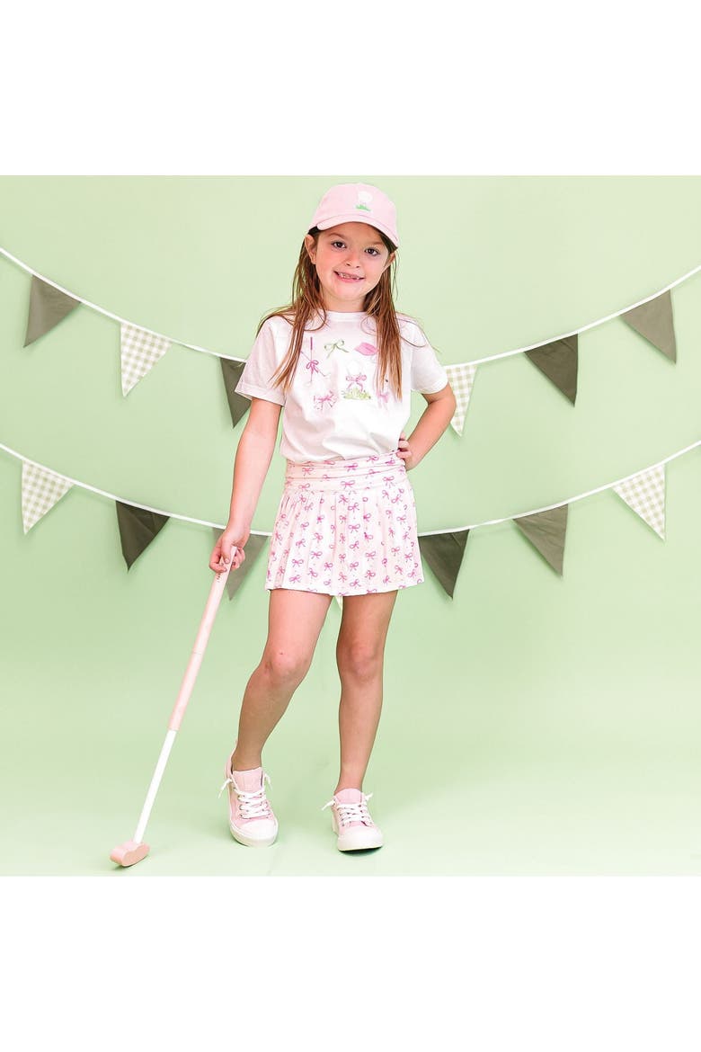 Golf Tee Bow Patch Baseball Hat, Alternate, color, Ballet Pink