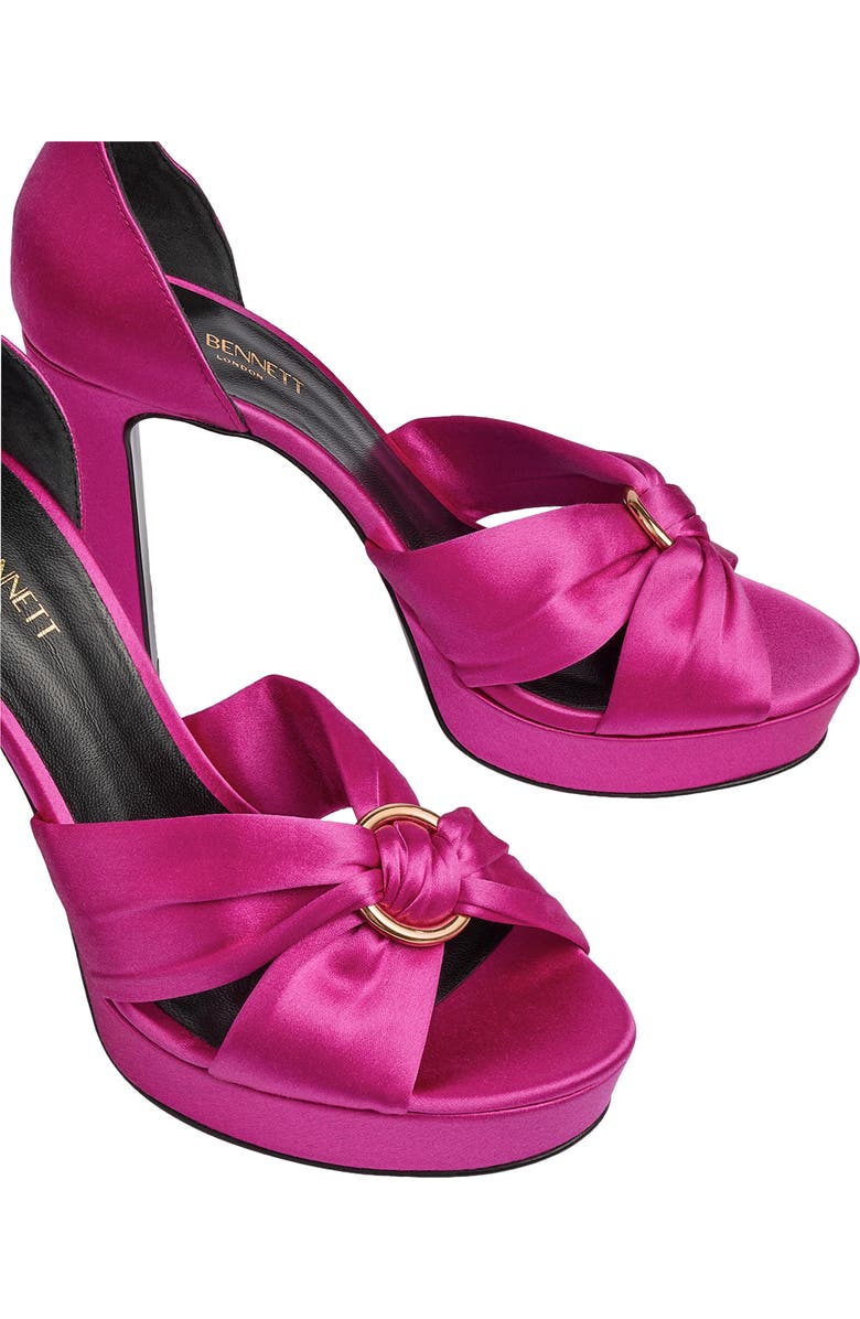 LK Bennett Aysha Satin Ankle Strap Sandal, Alternate, color,