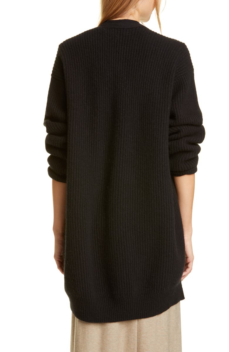 Vince Ribbed Wool & Cashmere Cardigan, Alternate, color, 