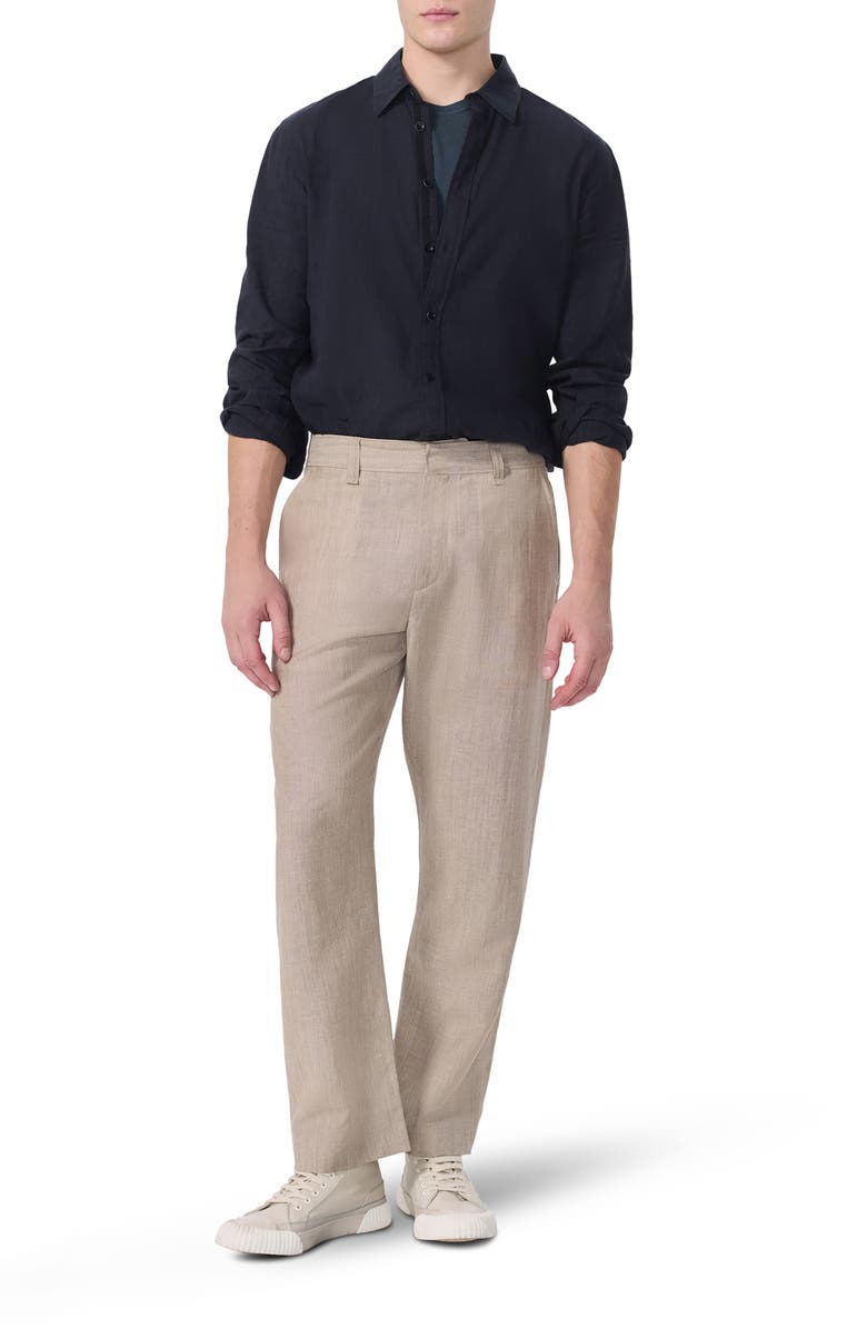 rag & bone Evan Tapered Donegal Wool Blend Pants, Alternate, color, Beige