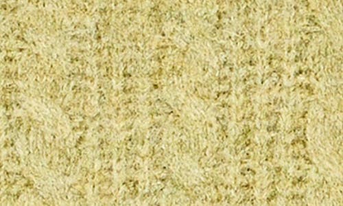 Endless Rose Jewel Fuzzy Cable Stitch Sweater In Green