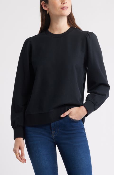 Puff Shoulder Sweatshirt