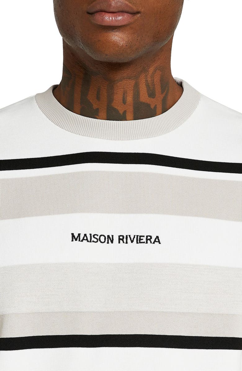 River Island Men's Maison Stripe T-Shirt, Alternate, color, 