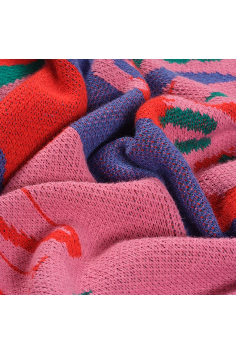Moda Patterned Jacquard Knitted Acrylic Throw, Alternate, color, Multicolor