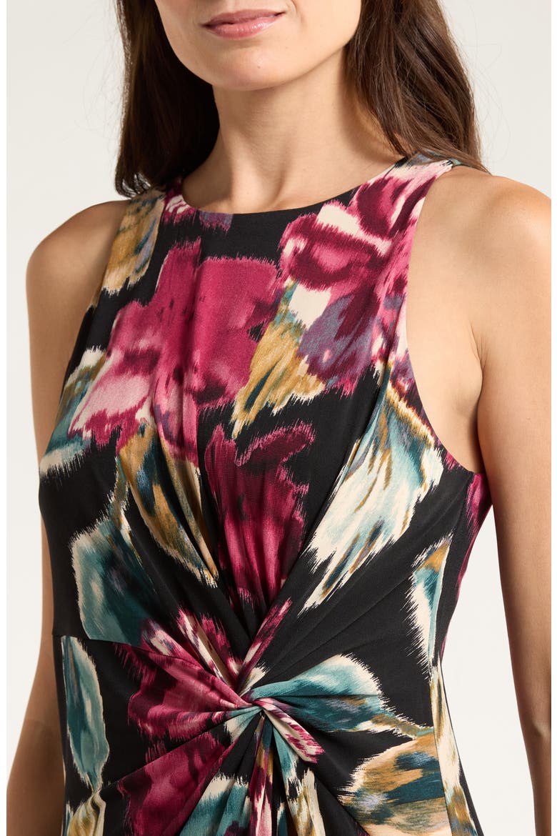 Jasmina Jewel Bloom Sleeveless Maxi Dress, Alternate, color, BLACK