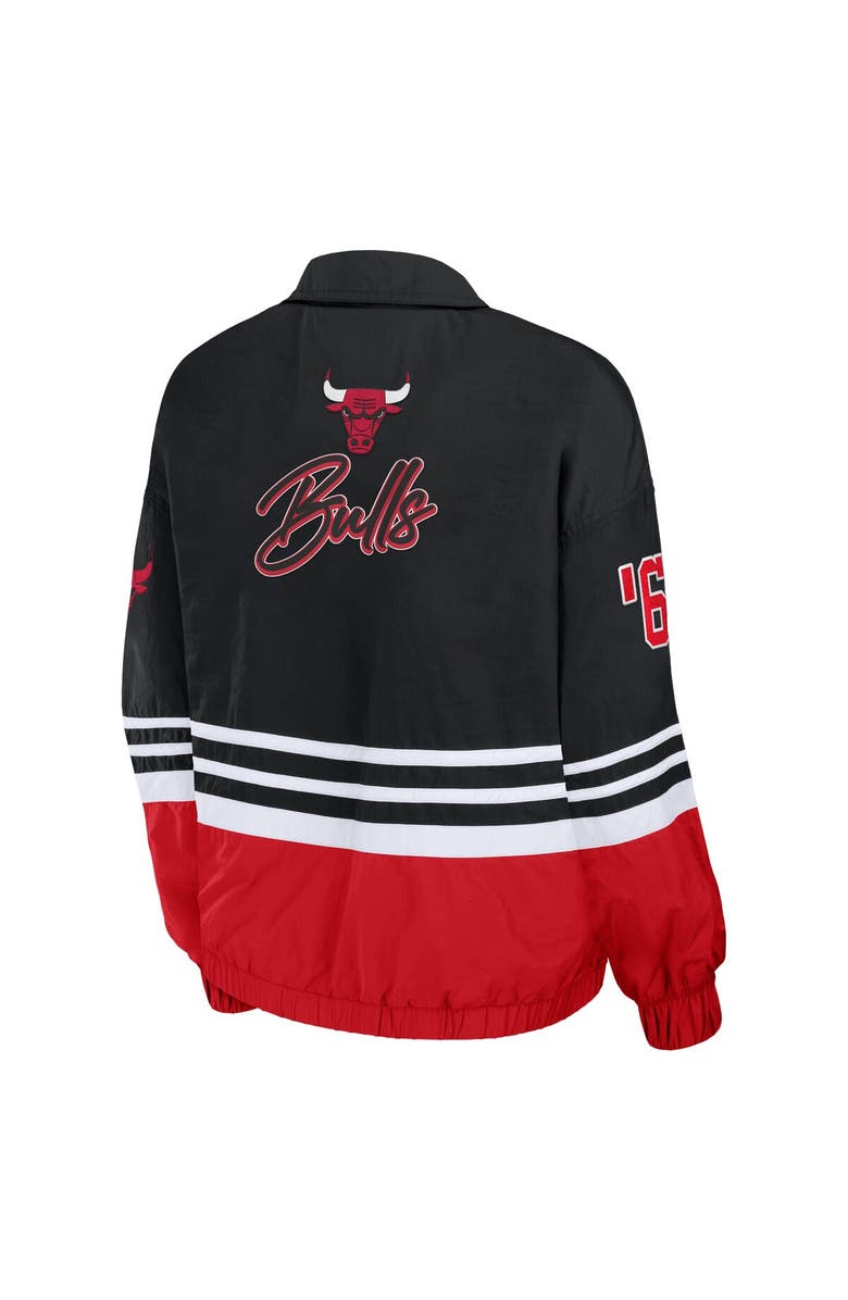 WEAR by Erin Andrews Women's WEAR by Erin Andrews Black Chicago Bulls Vintage Full-Zip Windbreaker, Alternate, color, 