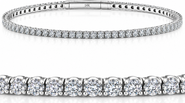 Bliss Diamond 2Ct F/VS Diamond Flexible Oval Bangle Bracelet Gold Lab Grown