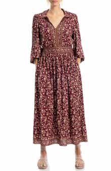 MAX STUDIO Bubble Sleeve Midi Dress