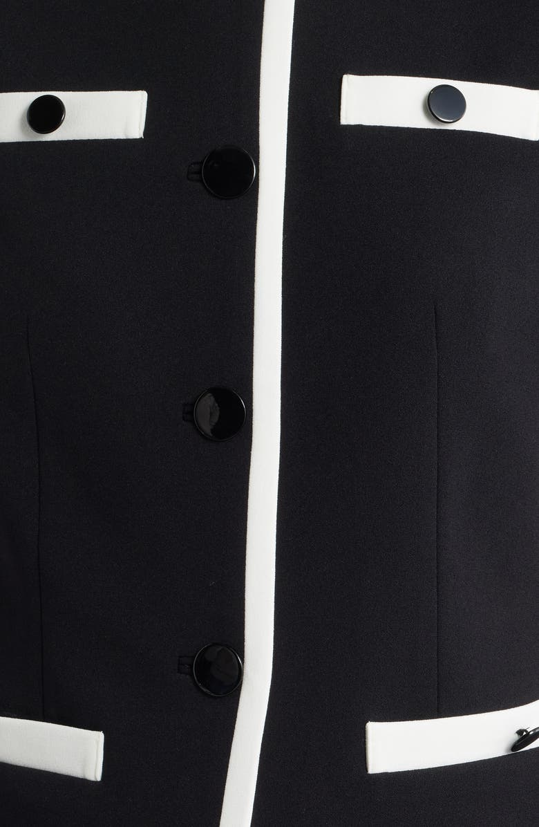 Anne Klein Colorblock Vest, Alternate, color, Anne Black / White Dove