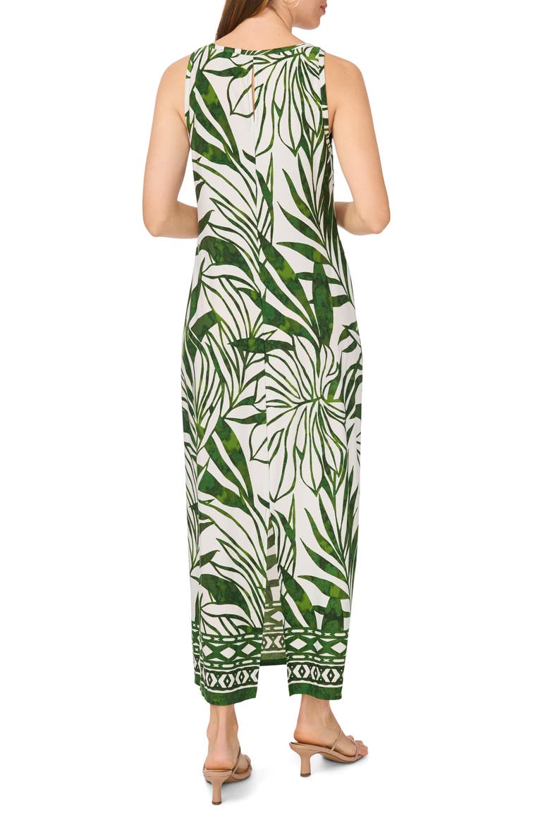 Frond Print Sleeveless Maxi Dress, Alternate, color, NEW IVORY