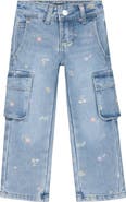 Joe's Jeans Kids' Lara Floral Straight Leg Cargo Jeans