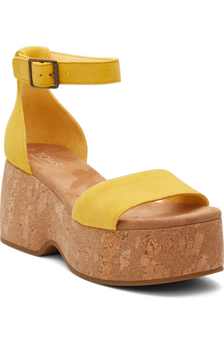 TOMS Laila Cork Platform Sandal, Main, color,