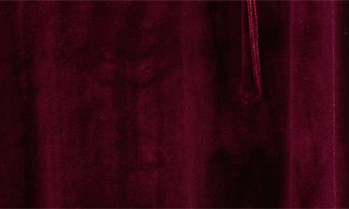 Halogenr Halogen(r) Wrap Front Long Sleeve Velvet Maxi Dress In Burgundy