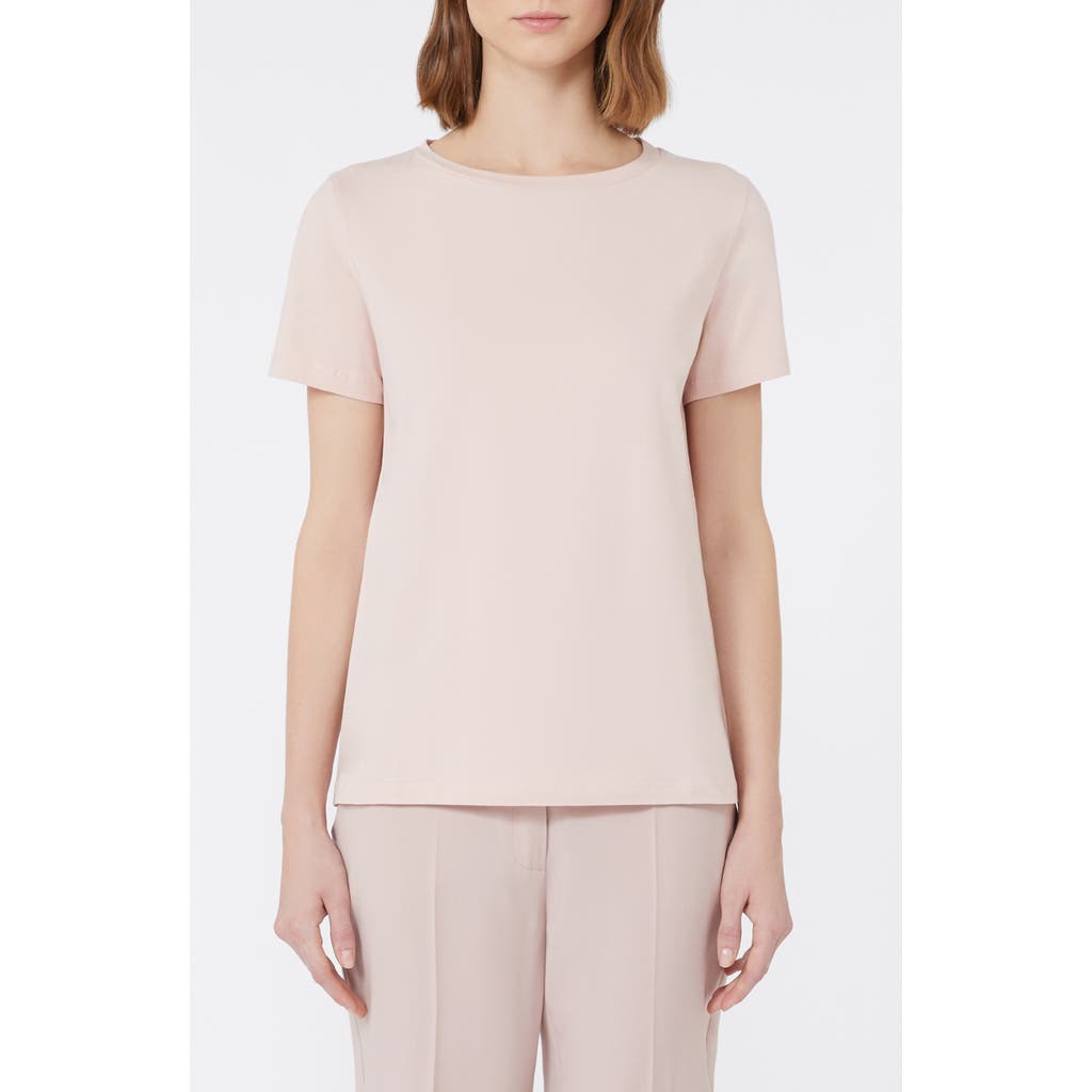 Weekend Max Mara Crewneck Jersey T-shirt In Pink