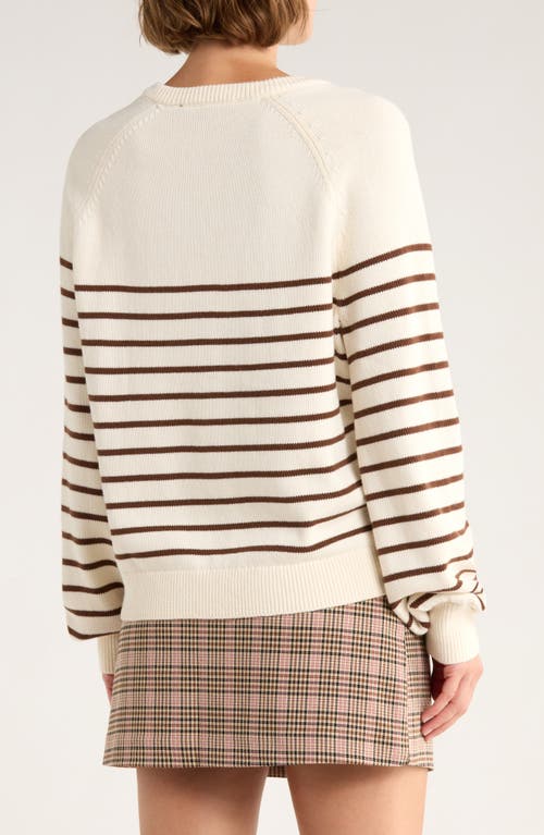 French Connection Mozart Stripe Sweater In Neutral
