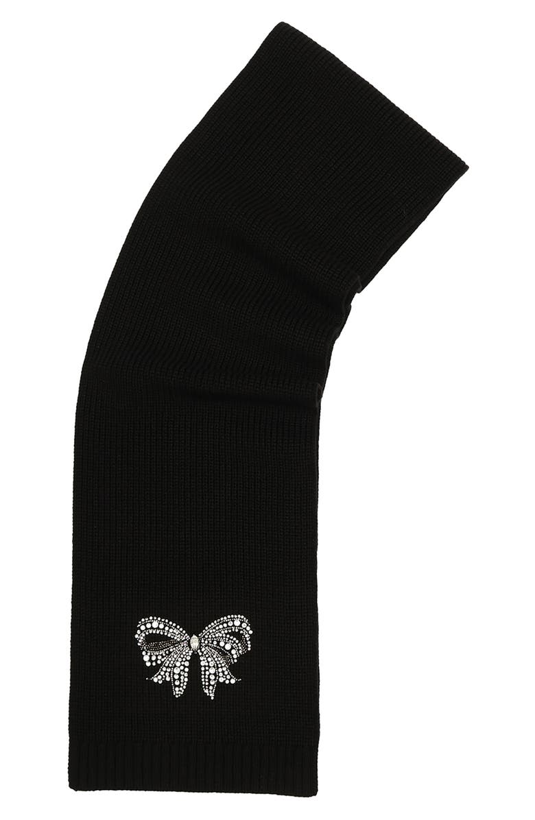 Kurt Geiger London Crystal Bow Scarf, Alternate, color, 