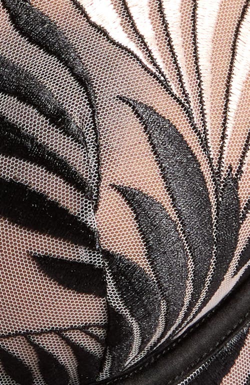 Bluebella Katerine Embroidered Mesh Underwire Bra In Multi