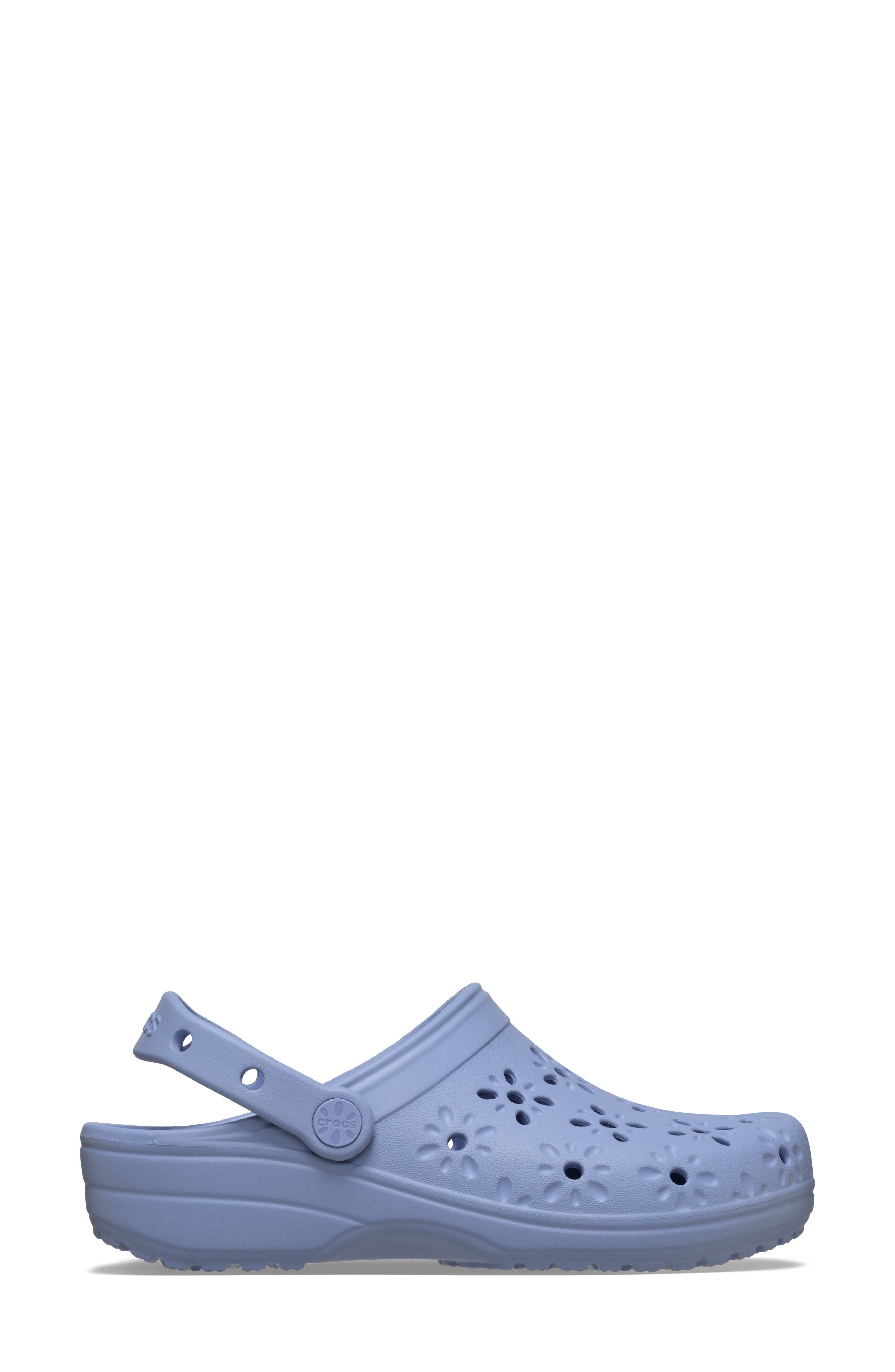Classic Floral Cutout Clog, Alternate, color, BLUE HAZE