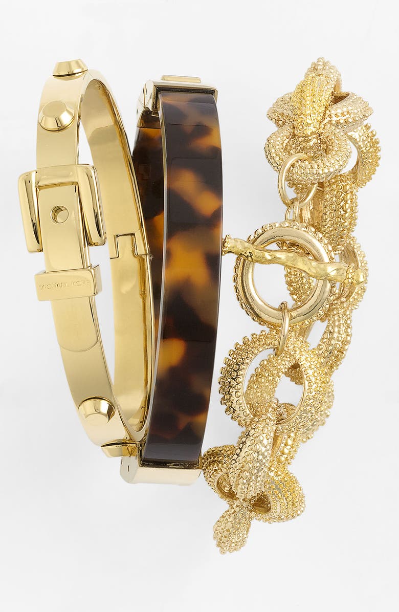 MICHAEL Michael Kors Michael Kors Hinged Bangle, Alternate, color, 