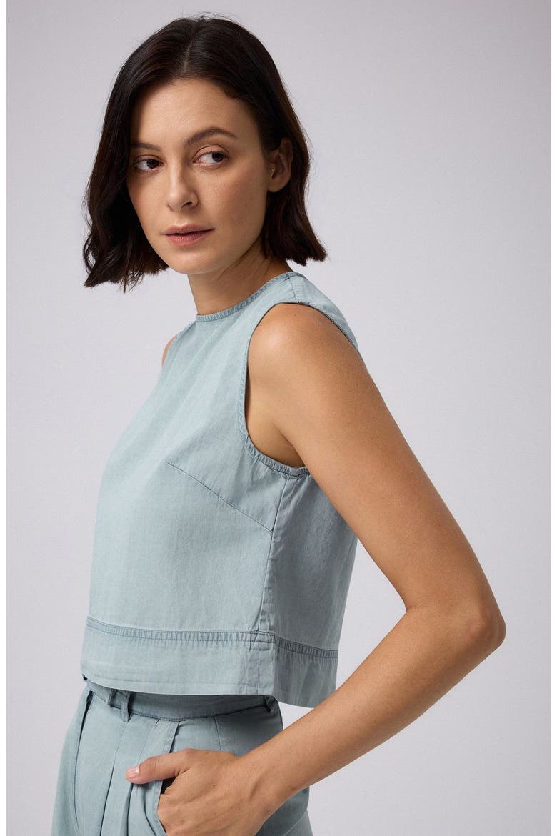 Amaia Shell Top, Alternate, color, Chambray Blue