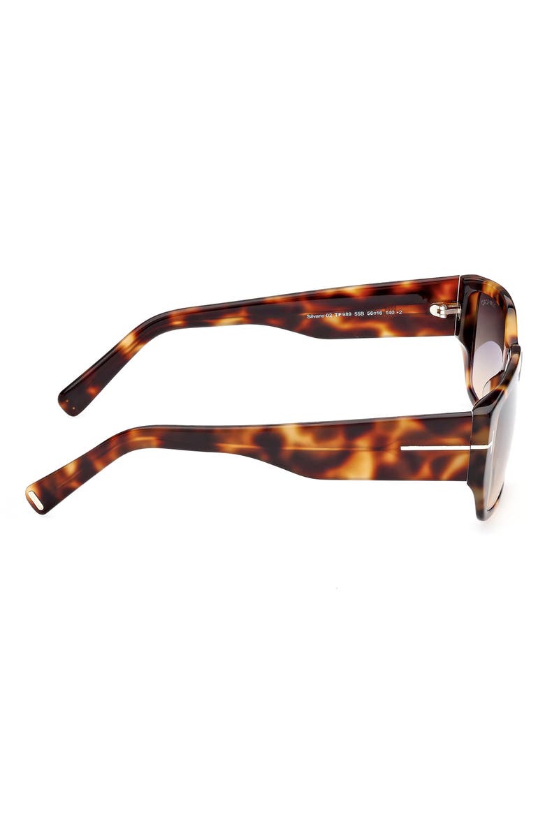 TOM FORD Andres 56mm Square Sunglasses, Alternate, color, Coloured Havana / Smoke