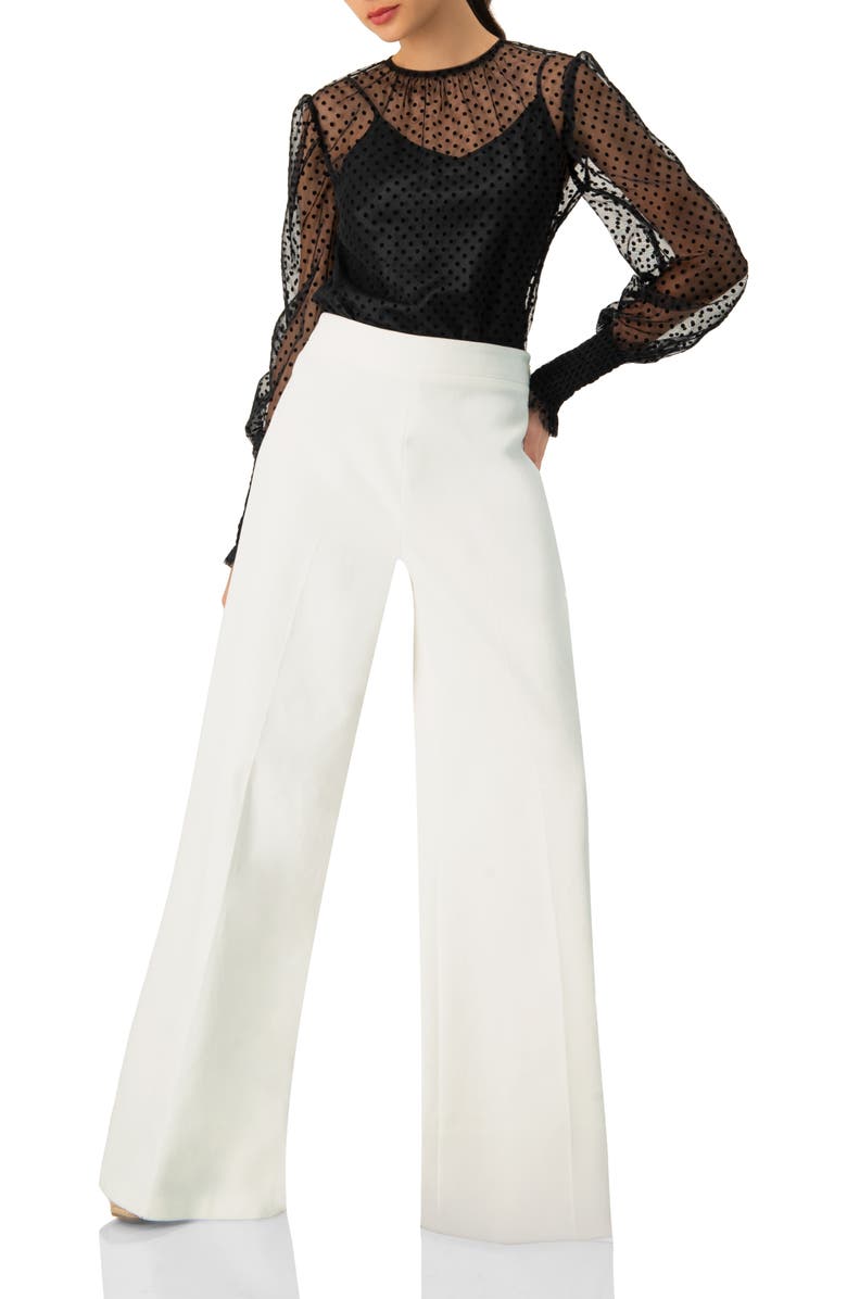 IVONNE Wide-Leg Culotte Pants, Alternate, color, White