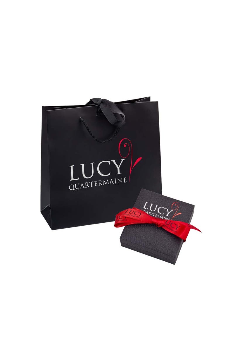 Lucy Quartermaine Double Drop Earrings front and back, Alternate, color, Gold