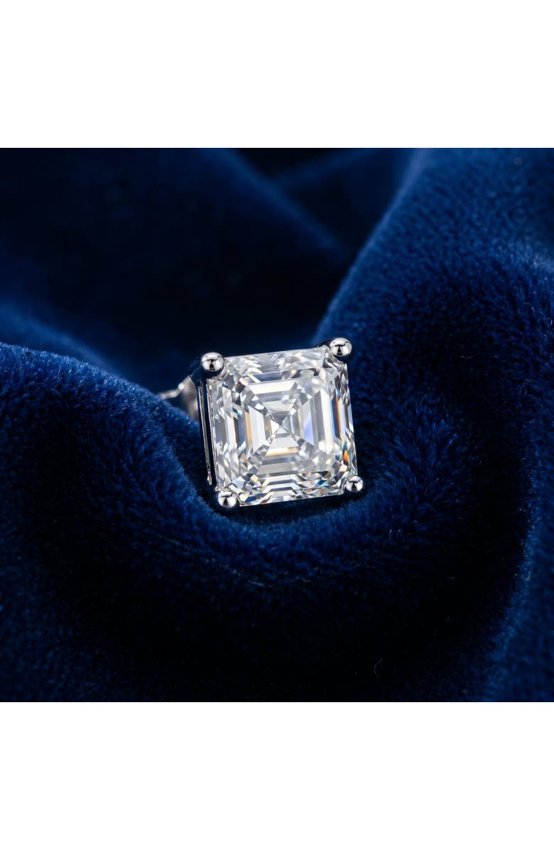 Bliss Diamond 3.00Ct Asscher Cut Diamond Studs 14k Gold Lab Grown Earrings, Alternate, color, 14K White Gold