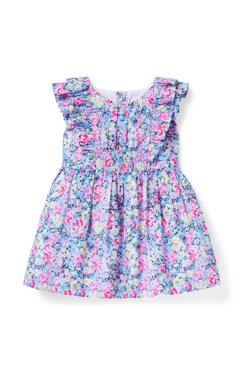 Janie And Jack Floral Ruffle Dress In Pink