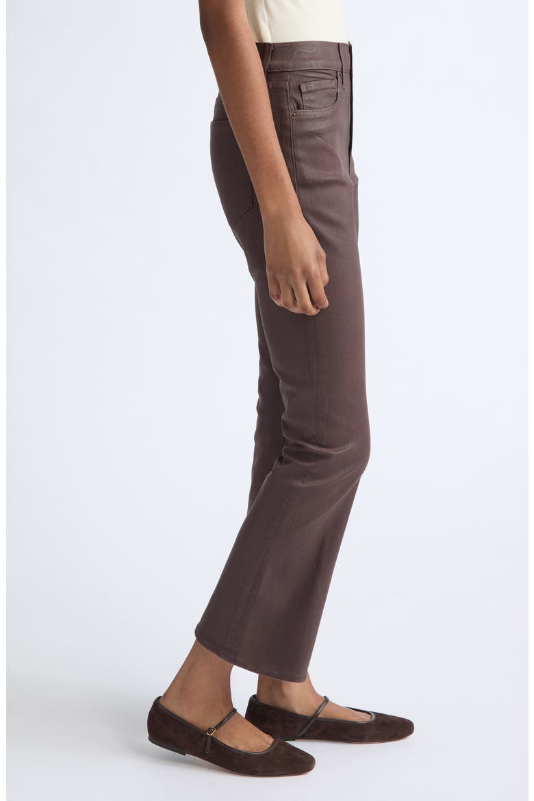 Carson High Waist Coated Ankle Flare Jeans, Alternate, color, ESPRESSO