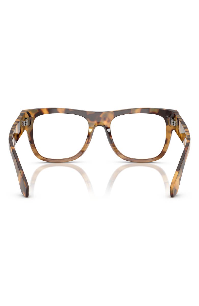 Dolce&Gabbana 54mm Square Optical Glasses, Alternate, color, Blonde Havana
