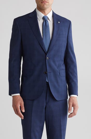 Jay Slim Fit Plaid Wool Suit
