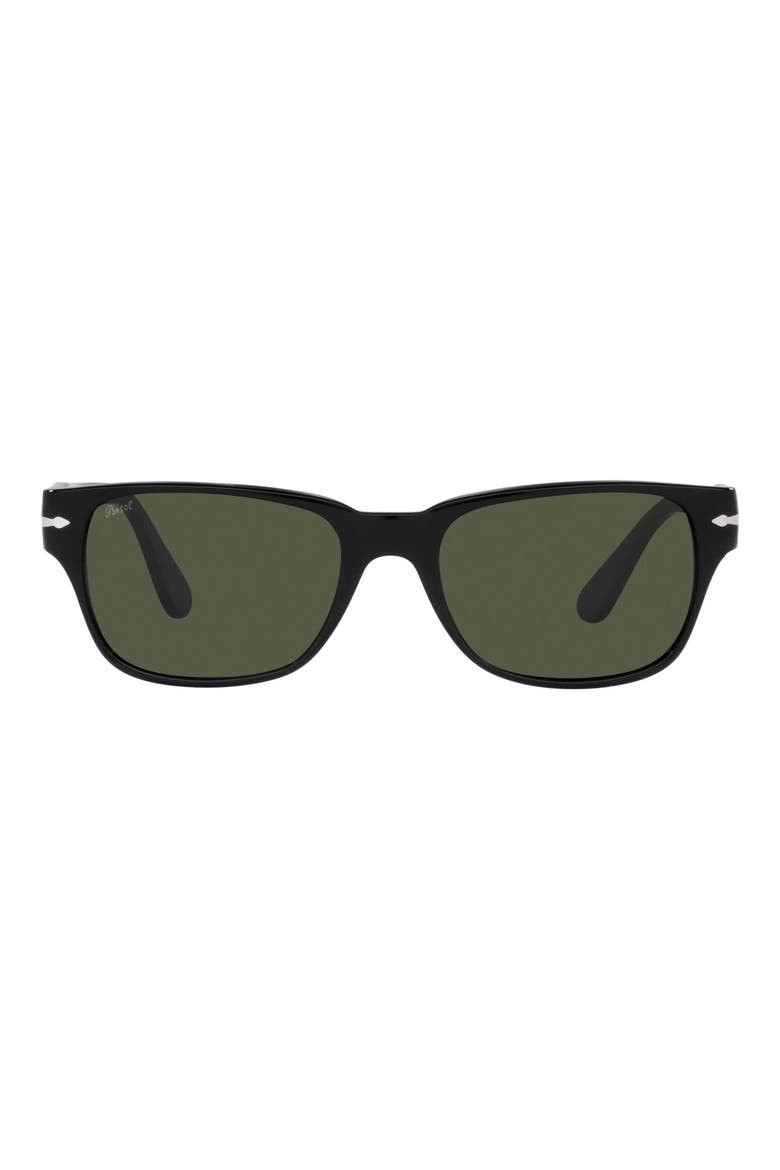 55mm Rectangular Sunglasses, Main, color, BLACK/ GREEN