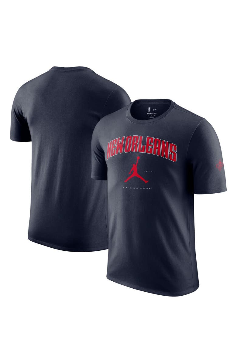 Jordan Brand Unisex Jordan Brand Navy New Orleans Pelicans Essential Cities T-Shirt, Main, color, Navy