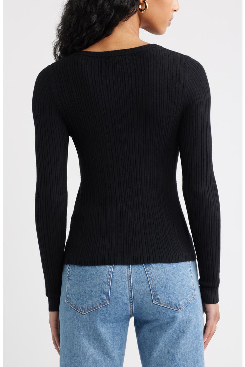 Rib Cardigan, Alternate, color, BLACK