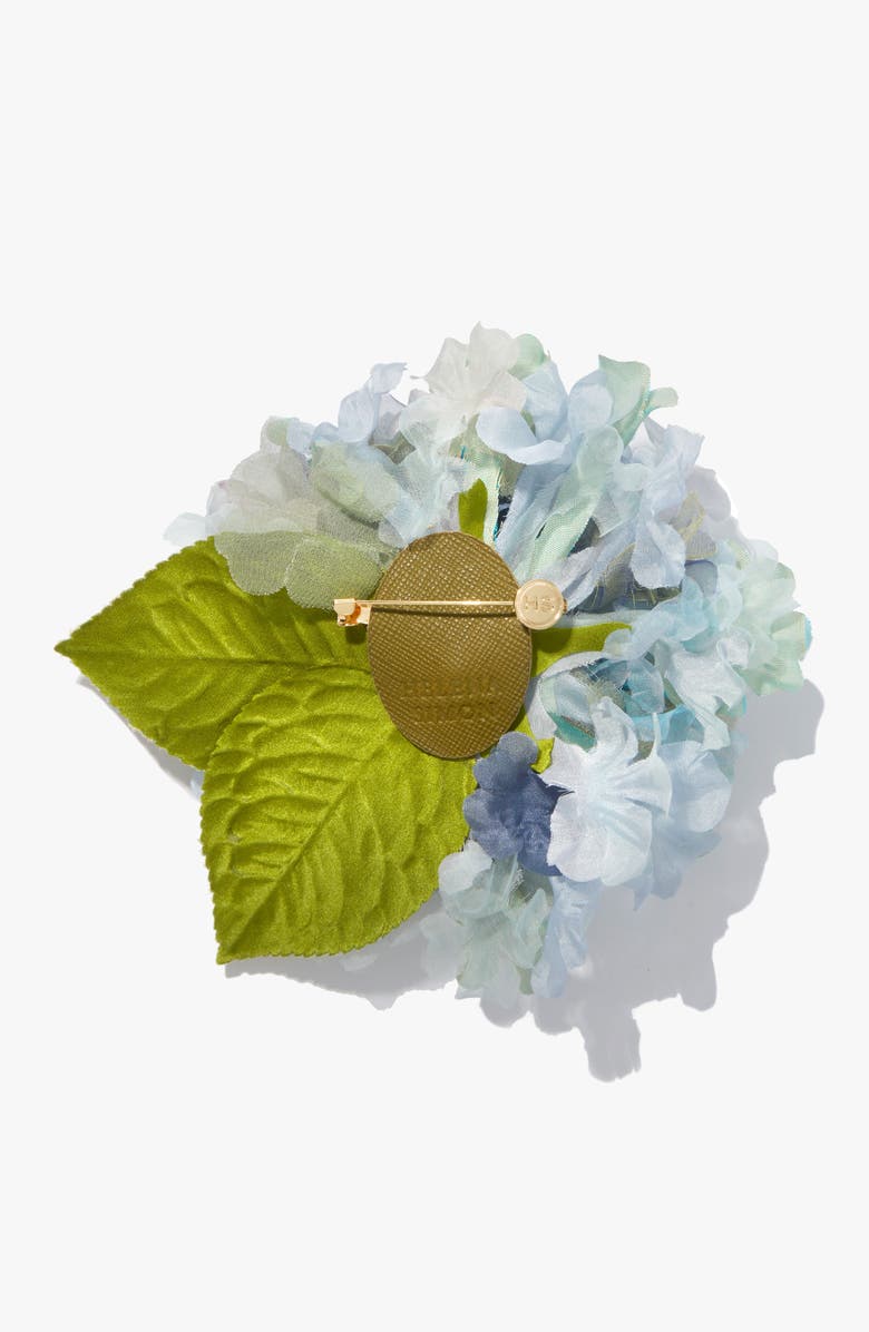 Helena Simon The Blue Hydrangea Floral Brooch, Alternate, color, Blue