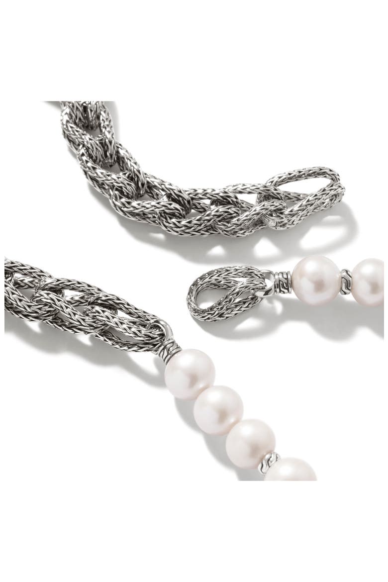 Surf Necklace, Sterling Silver, Pearls, 10.5mm, Alternate, color, WHITE