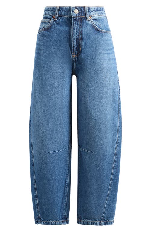 Reformation Tyler Ankle Barrel Leg Jeans In Blue