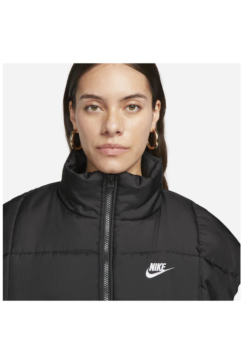 Sportswear Classic Water Repellent Therma-FIT Loose Puffer Vest, Alternate, color, BLACK/ WHITE