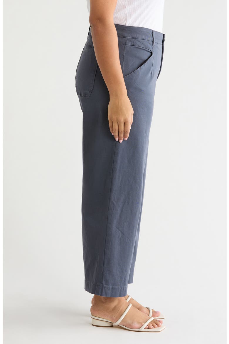 Wyatt Skyrise Crop Wide Leg Twill Pants, Alternate, color, SHADOW