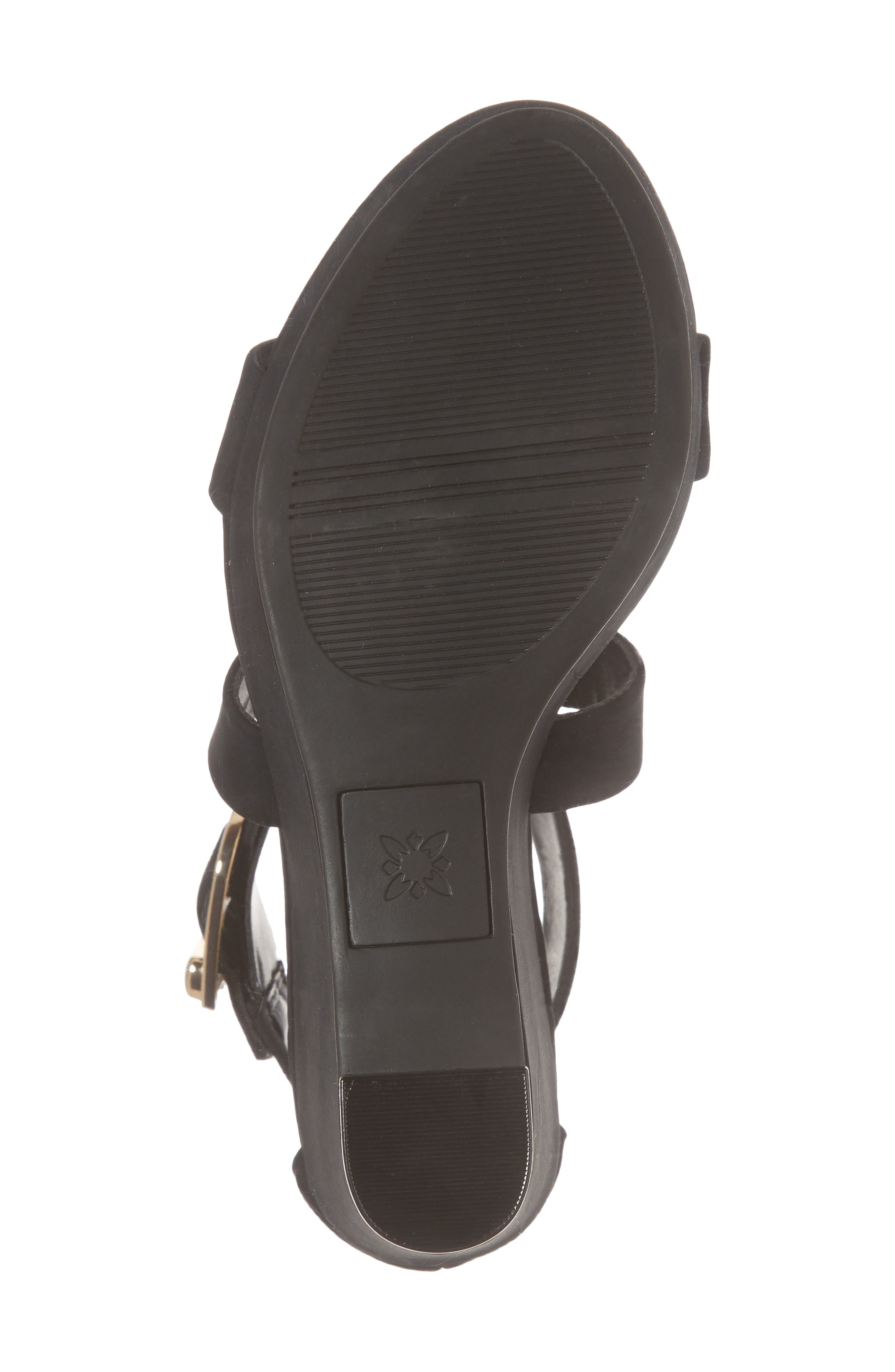 Jae Wedge Sandal, Alternate, color, BLACK