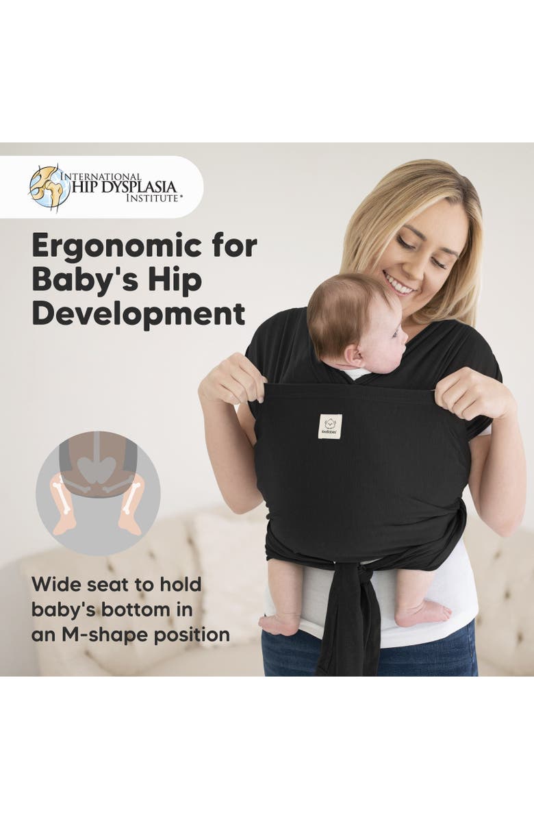 KeaBabies D-Lite Wrap Carrier, Alternate, color, Trendy Black