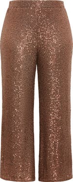City Chic Nalani Sequin Wide Leg Pants