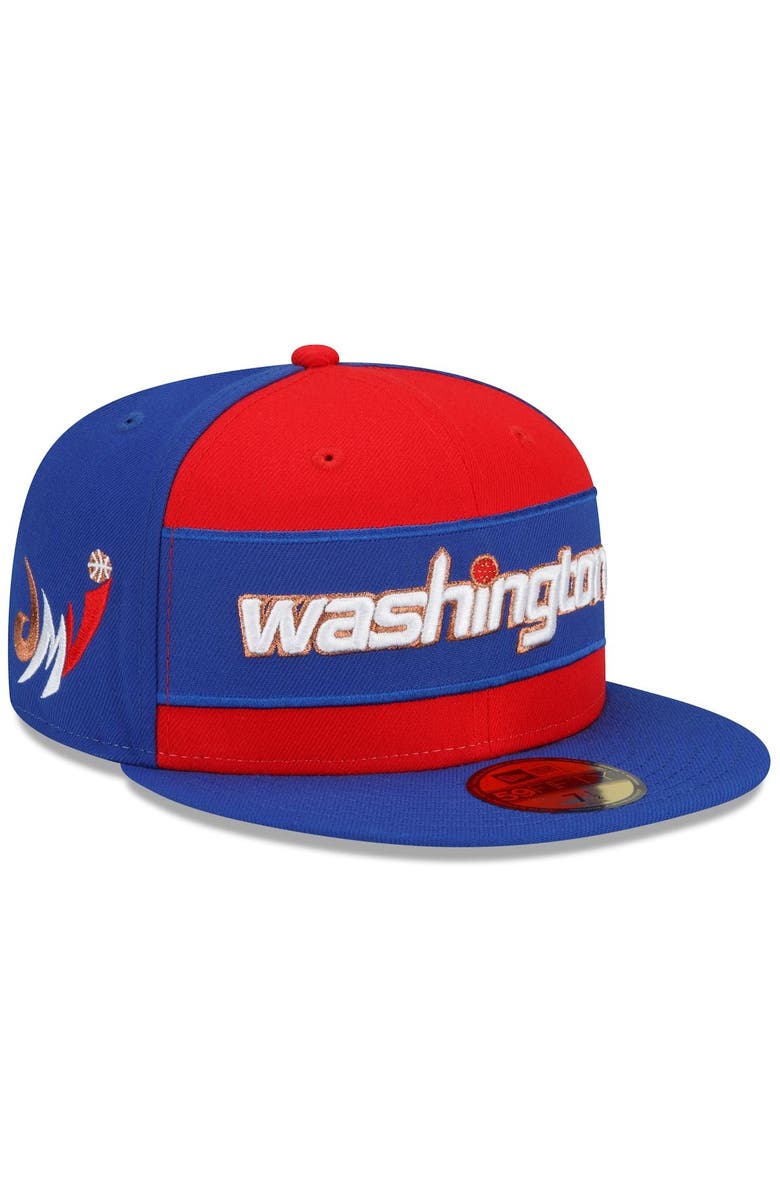 New Era Men's New Era Blue/Red Washington Wizards 2021/22 City Edition City Edition Official 59FIFTY Fitted Hat, Alternate, color, 