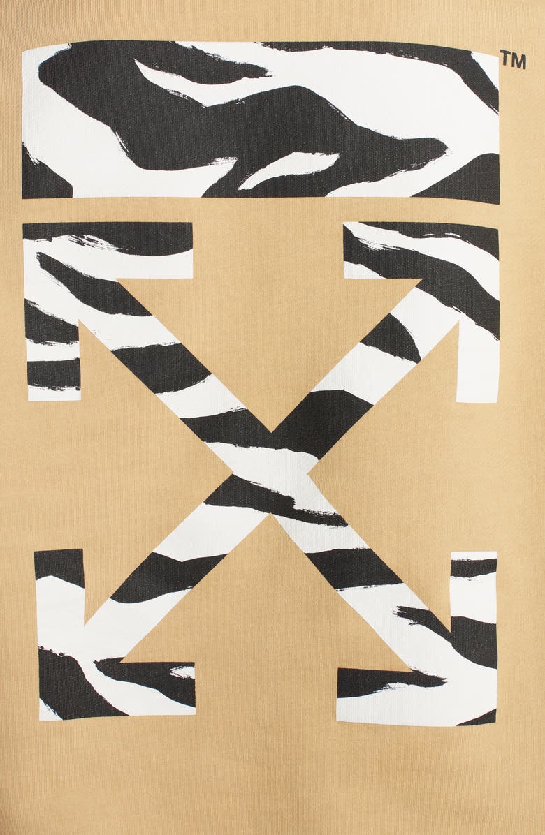 Off-White Zebra Arrows Cotton Logo Graphic Sweatshirt, Alternate, color, 