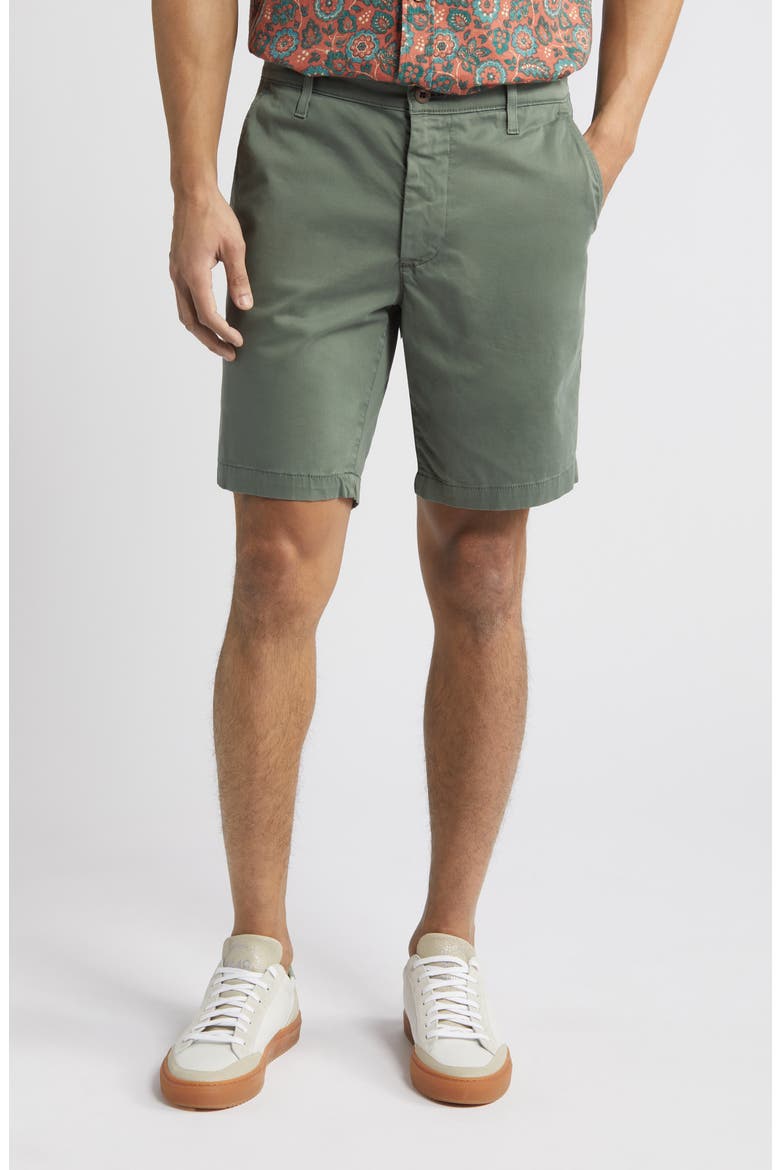 Wanderer 8.5-Inch Stretch Cotton Chino Shorts, Main, color, GREEN MEADOWS