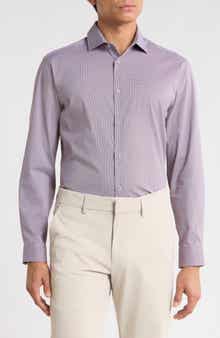 Slim Fit Stretch Patterned Shirt