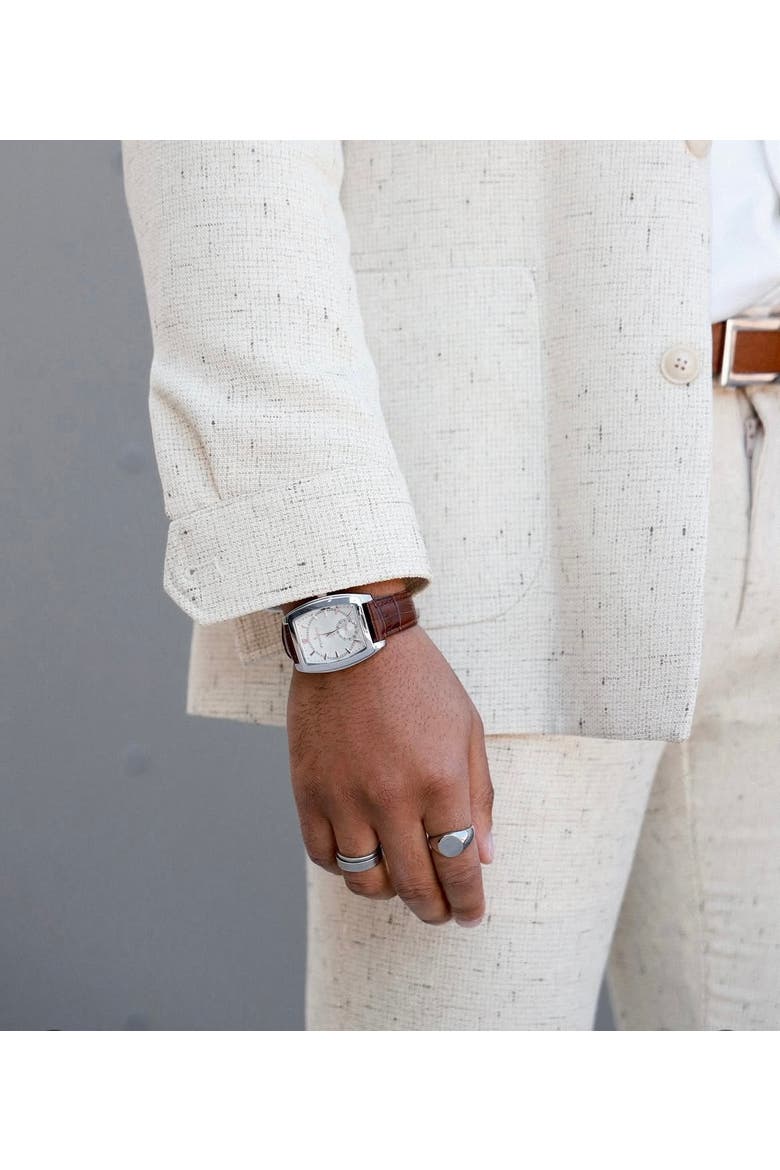 Vintage Remote Sweep Leather Watch - 33MM (Men) | Nordstrom
