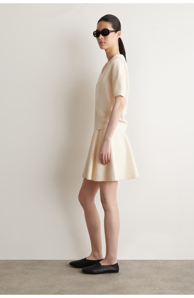 COS Sailor-collar Knitted Top, Alternate, color, Off-White